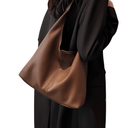 Bolsa Feminina Minimalista Grande de Couro FOXER