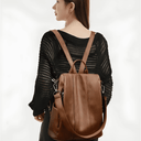 Mochila Feminina em Couro Legitimo com Alça - Marizzi