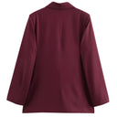 Blazer Feminino Alfaiataria Bordô
