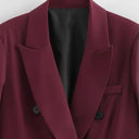 Blazer Feminino Alfaiataria Bordô