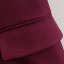 Blazer Feminino Alfaiataria Bordô