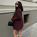 Blazer Feminino Alfaiataria Bordo