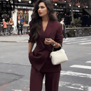 Blazer Feminino Alfaiataria Bordo
