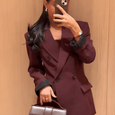 Blazer Feminino Alfaiataria Bordo