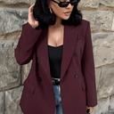 Blazer Feminino Alfaiataria Bordo