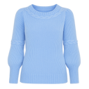 Suéter Feminino de Tricot Azul Bebê