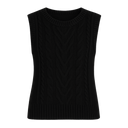 Suéter Colete Feminino de Tricot Preto