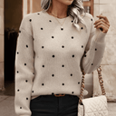 Suéter Feminino Tricot Estampada