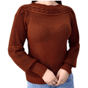 Suéter Feminino de Tricot Chocolate