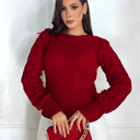 Suéter Feminino de Tricot Vermelho