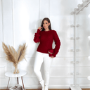 Suéter Feminino de Tricot Vermelho