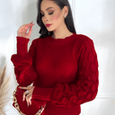 Suéter Feminino de Tricot Vermelho