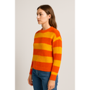 Suéter Feminino Tricot Laranja e Amarelo