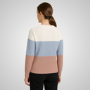 Suéter Feminino de Tricot Gola Redonda Listrado