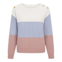 Suéter Feminino de Tricot Gola Redonda Listrado