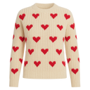 Suéter Feminino de Tricot Corações