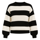 Suéter Feminino de Tricot Preto e Branco