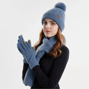 Kit de Inverno Feminino 3 Peças: Gorro, Cachecol e Luvas