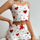 Pijama Feminino Curto Coração