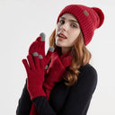 Kit de Inverno Feminino 3 Peças: Gorro, Cachecol e Luvas